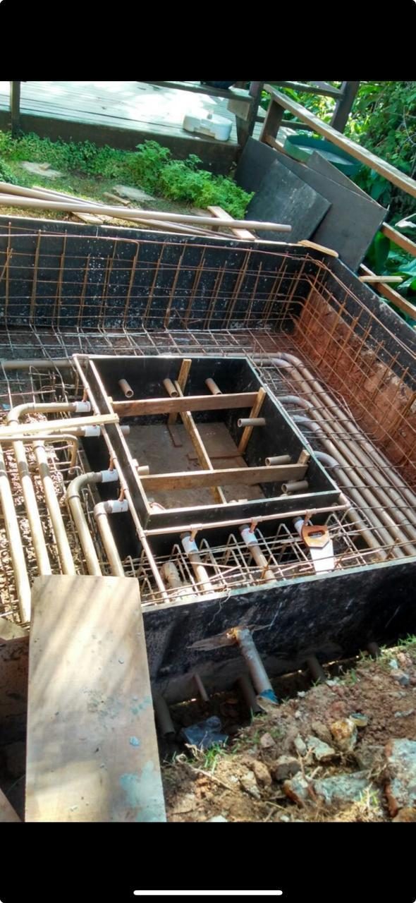 Distribuição das linhas hidráulicas para jacuzzi